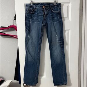 A/X Armani Exchange Indigo Denim with Gold Stitching